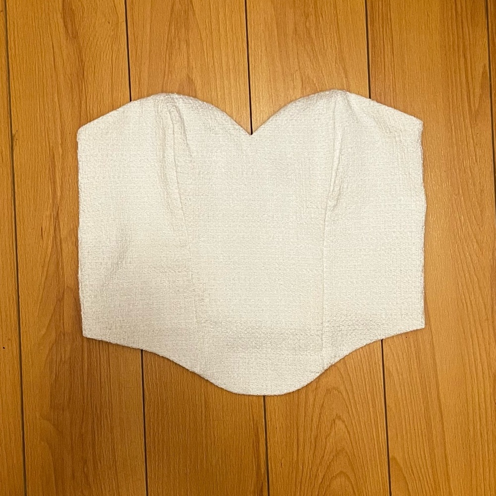 EXPRESS ZIP UP CORSET CROP TOP SIZE EXTRA SMALL